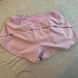 Lavender lululemon running shorts